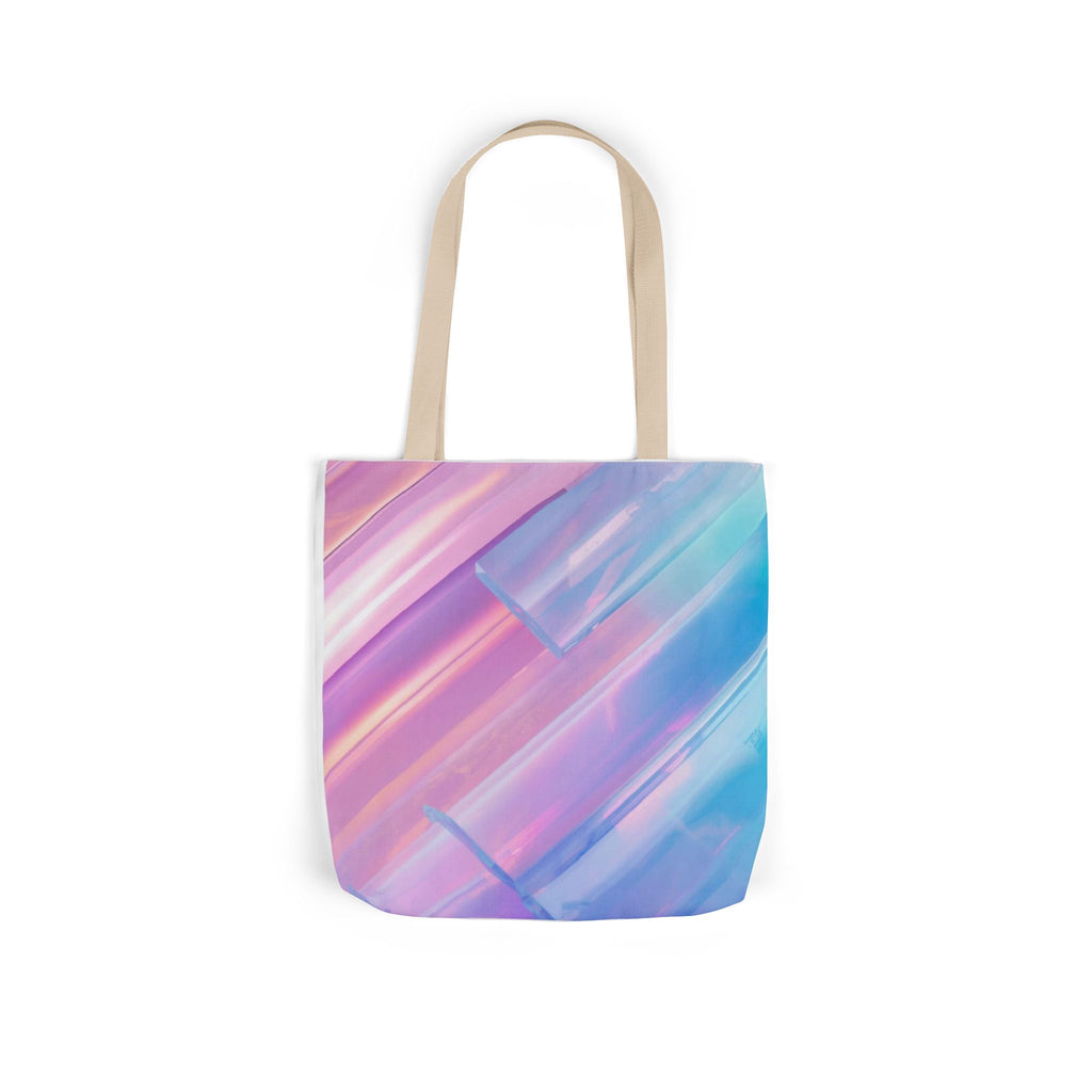 Pastel Brushstroke Canvas Tote — Colorful Abstract Shoulder Bag
