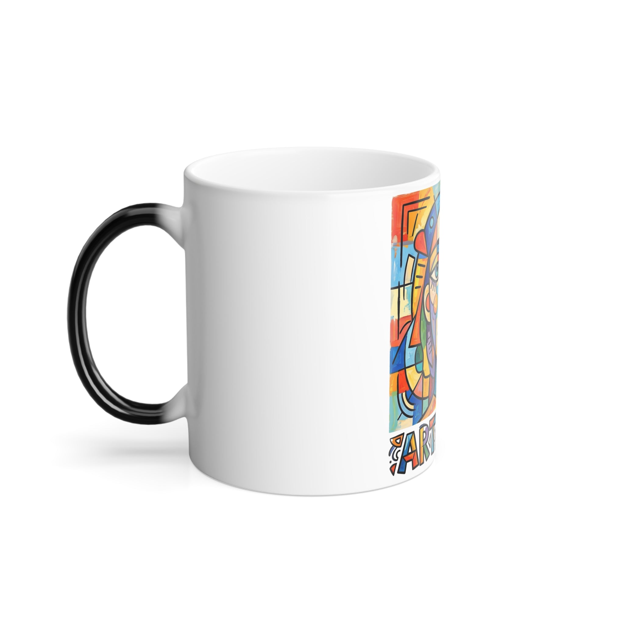 Color Morphing Mug — Abstract Cubist Art Coffee Cup (11oz)