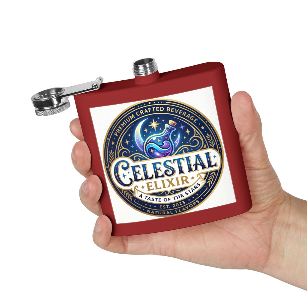 Flask — Celestial Elixir Stainless Steel 6oz Hip Flask