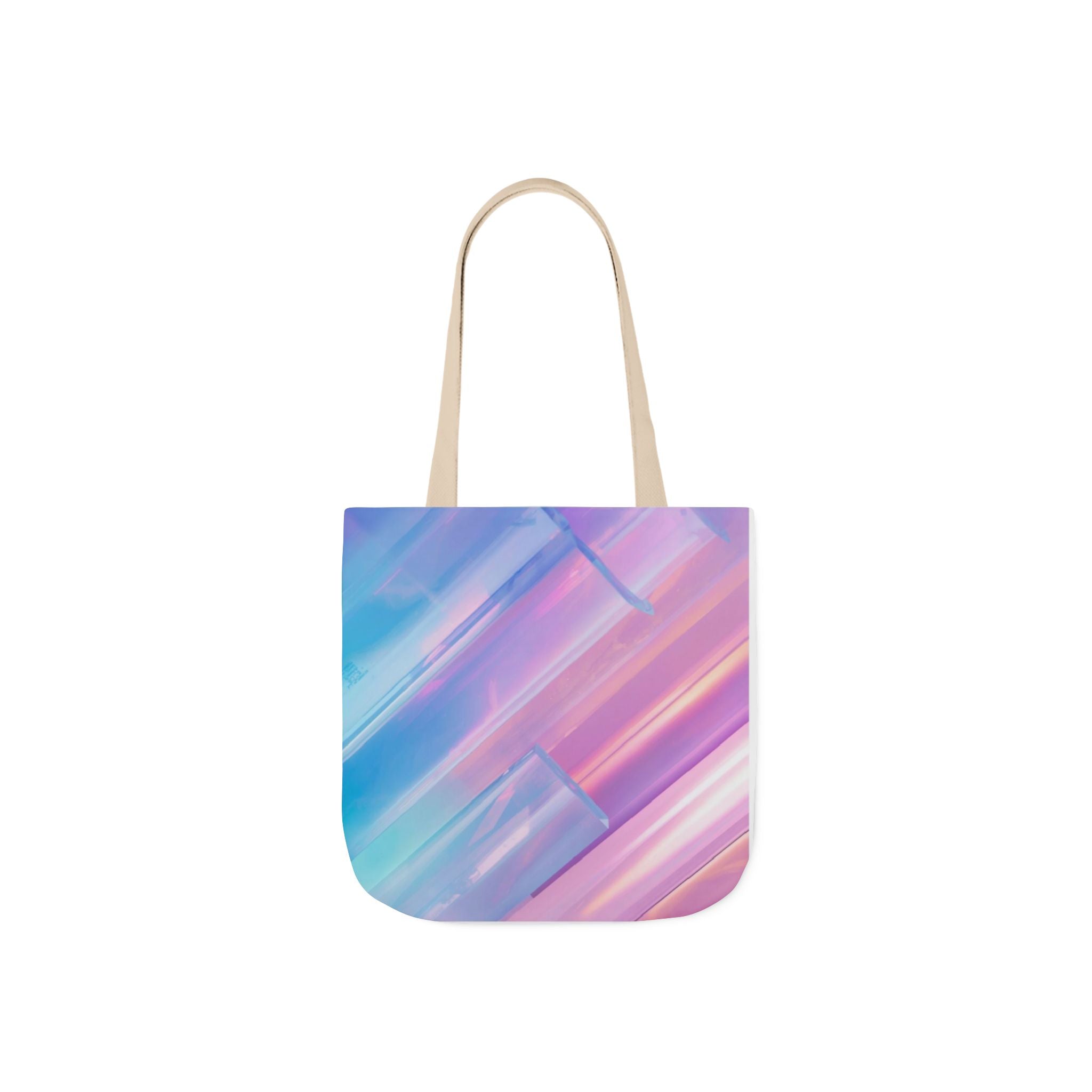 Pastel Brushstroke Canvas Tote — Colorful Abstract Shoulder Bag