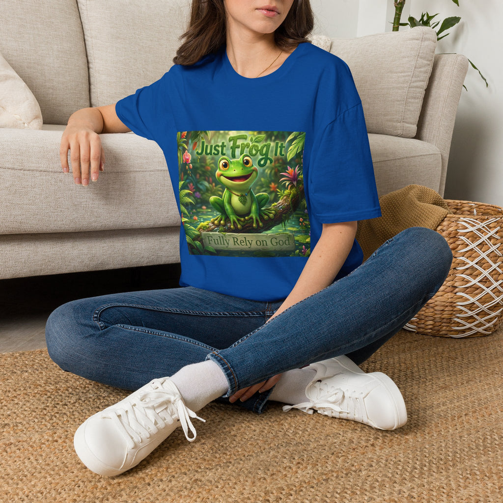 Just Frog It T-Shirt — Cute Frog Graphic Tee ("Just Frog It")