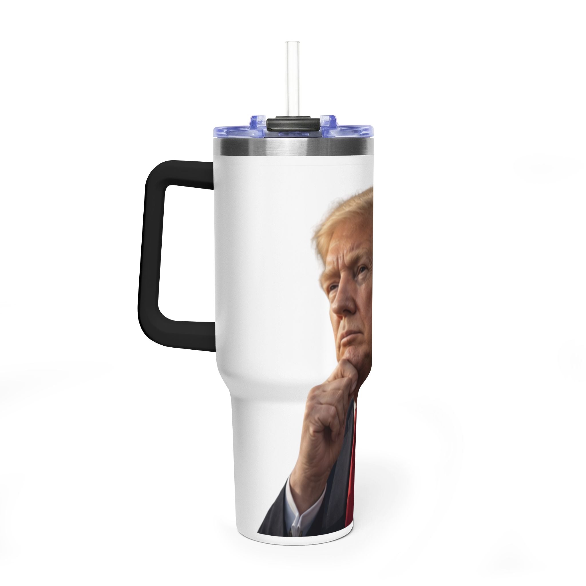 40oz Vacuum Tumbler — Thoughtful Portrait Travel Mug
