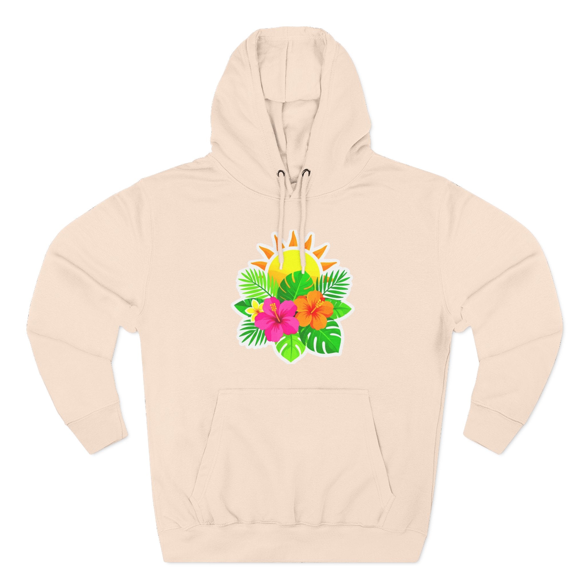 Tropical Hibiscus Hoodie — Sun & Palm Floral Pullover