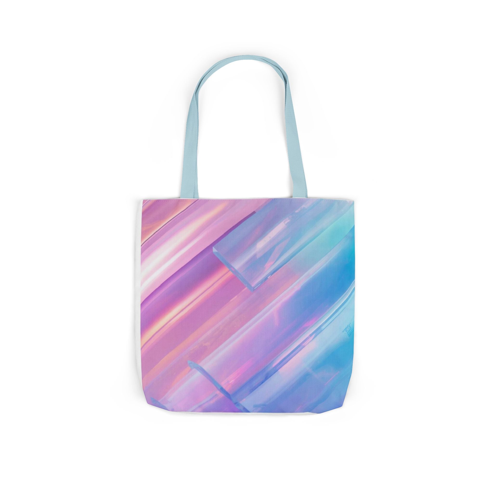 Pastel Brushstroke Canvas Tote — Colorful Abstract Shoulder Bag