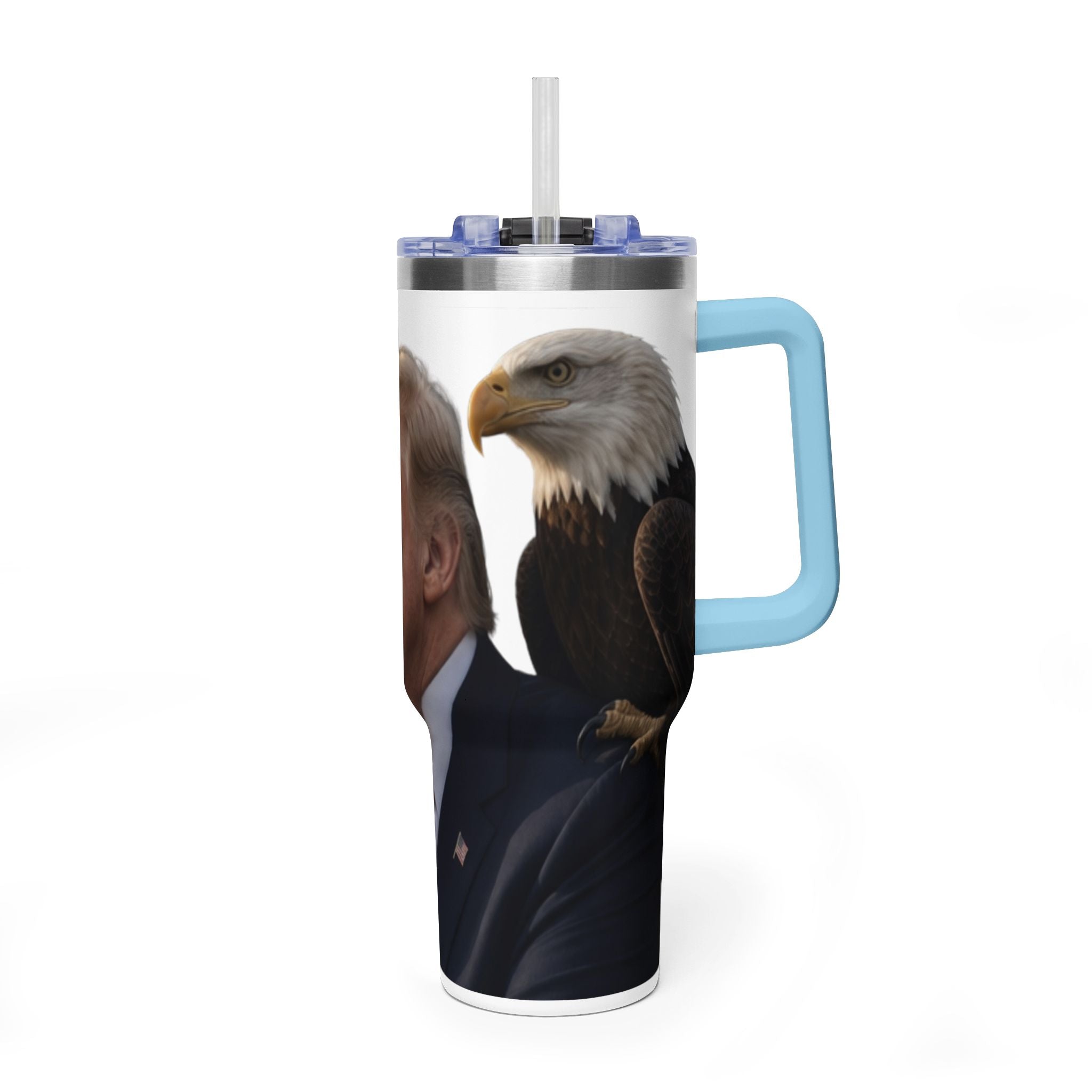 40oz Vacuum Tumbler — Thoughtful Portrait Travel Mug