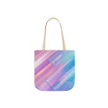 Pastel Brushstroke Canvas Tote — Colorful Abstract Shoulder Bag