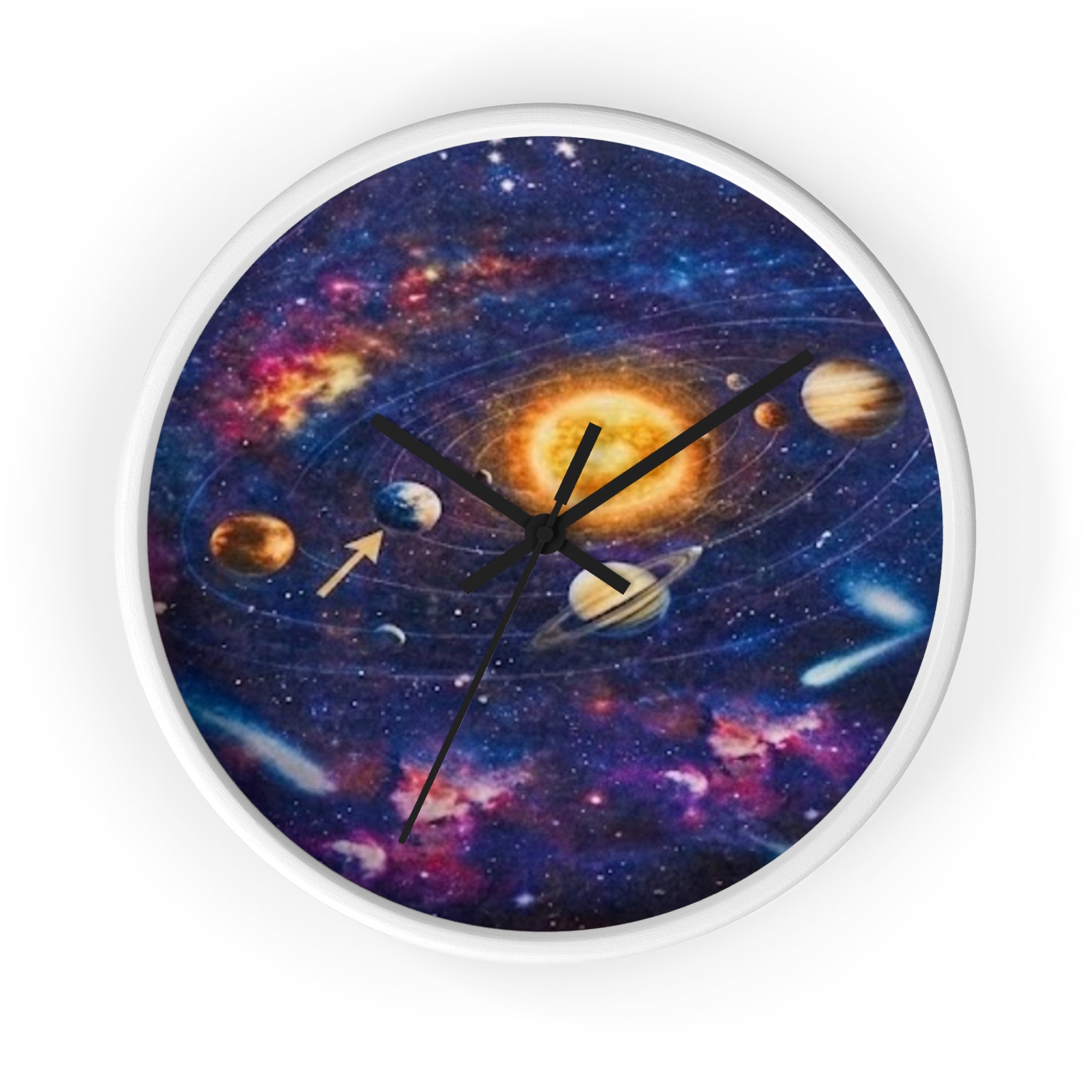 Galaxy Solar System Wall Clock — Decorative Space-Themed Clock for Kids & Sci‑Fi Fans