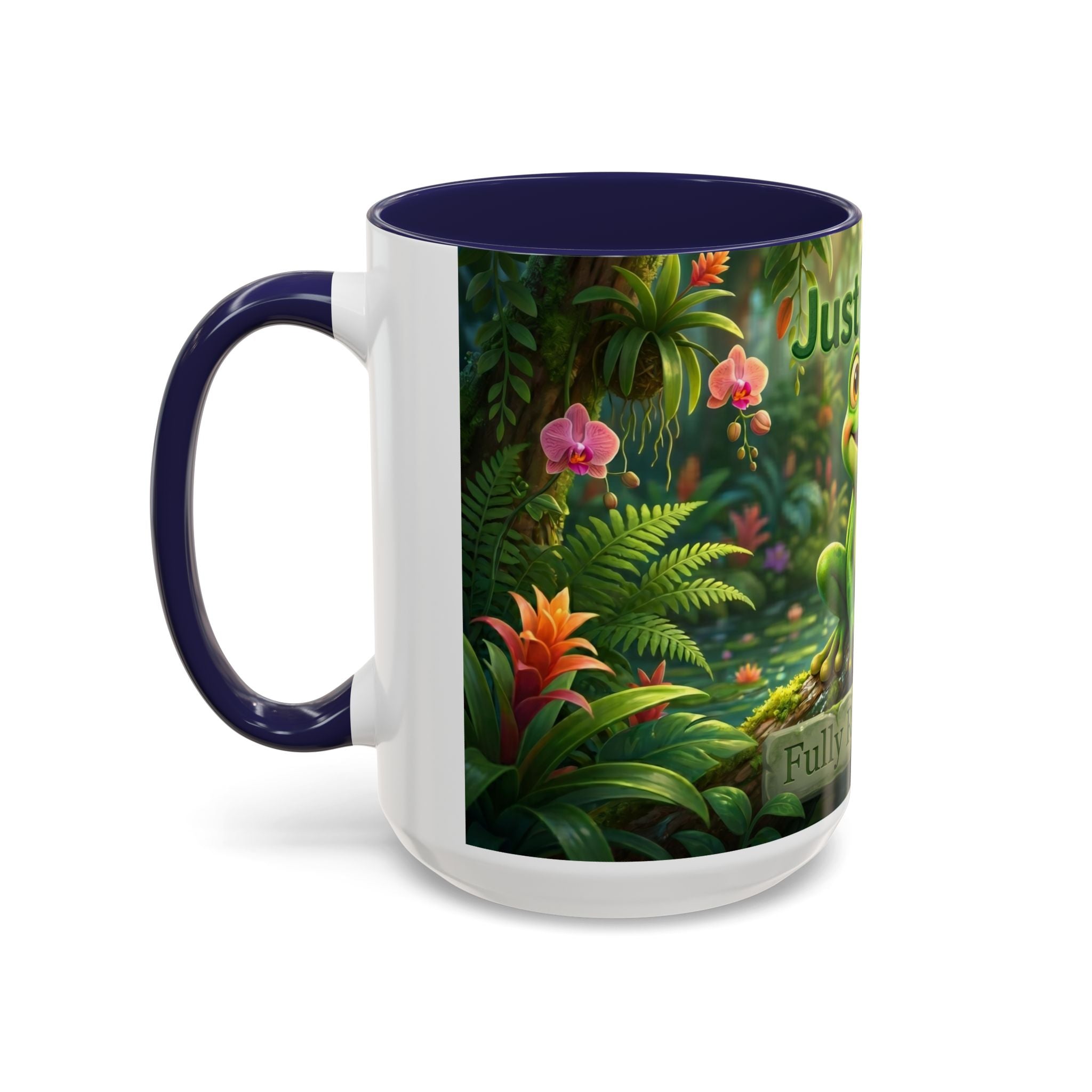 Just Frog It Coffee Mug — Faith-Inspired Cute Frog Accent Mug (11/15oz)