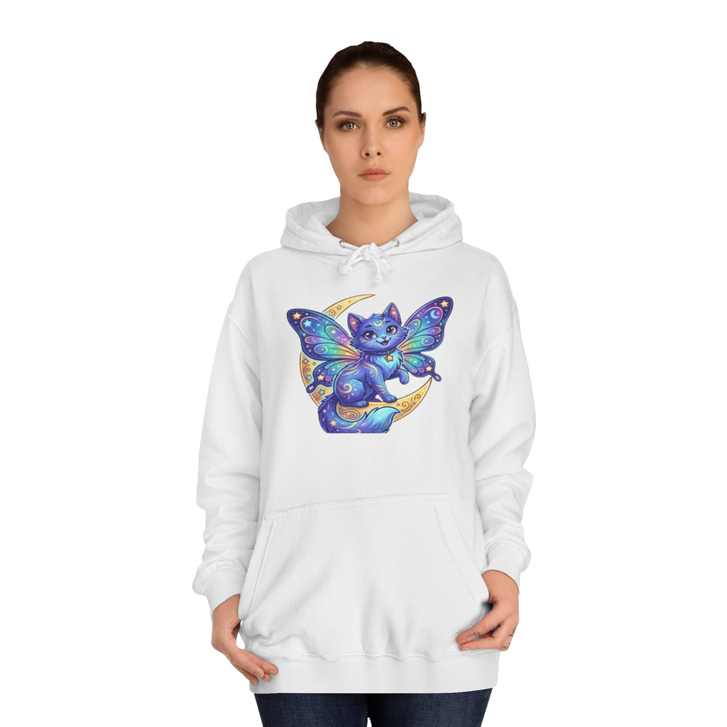Butterfly Cat Hoodie — Cosmic Purple Kitty Graphic Pullover