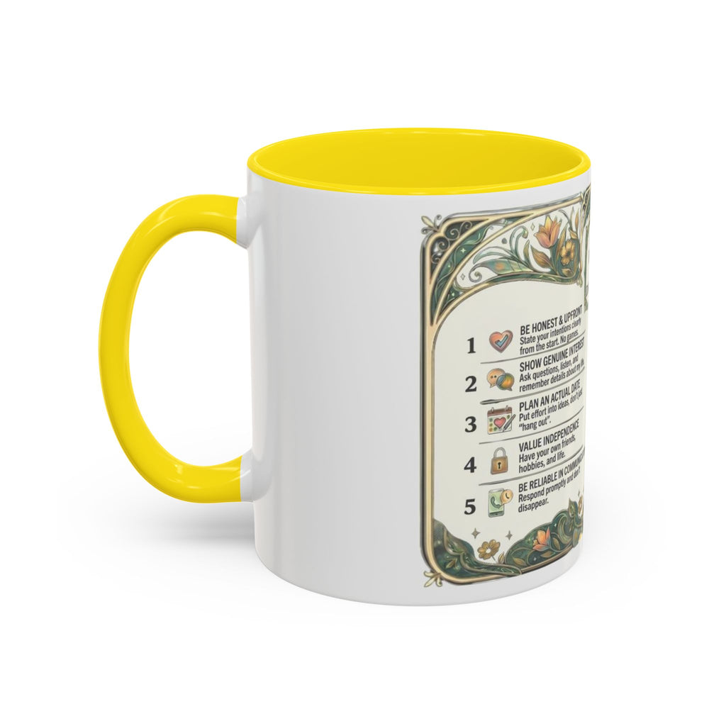 Accent Mug — '10 Rules for Dating Me' Decorative Coffee Cup