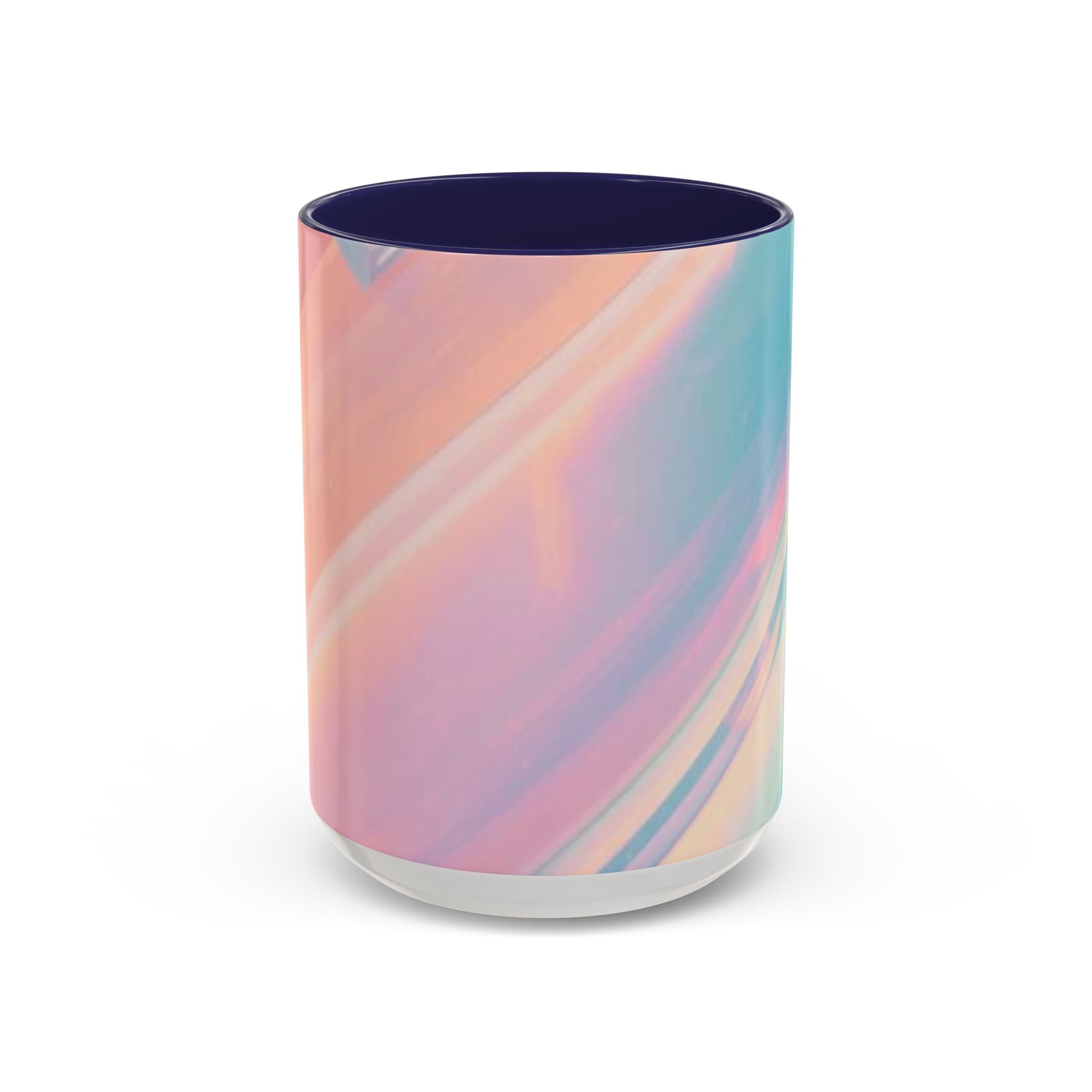 Pastel Marble Accent Coffee Mug – Iridescent Swirl 11/15oz