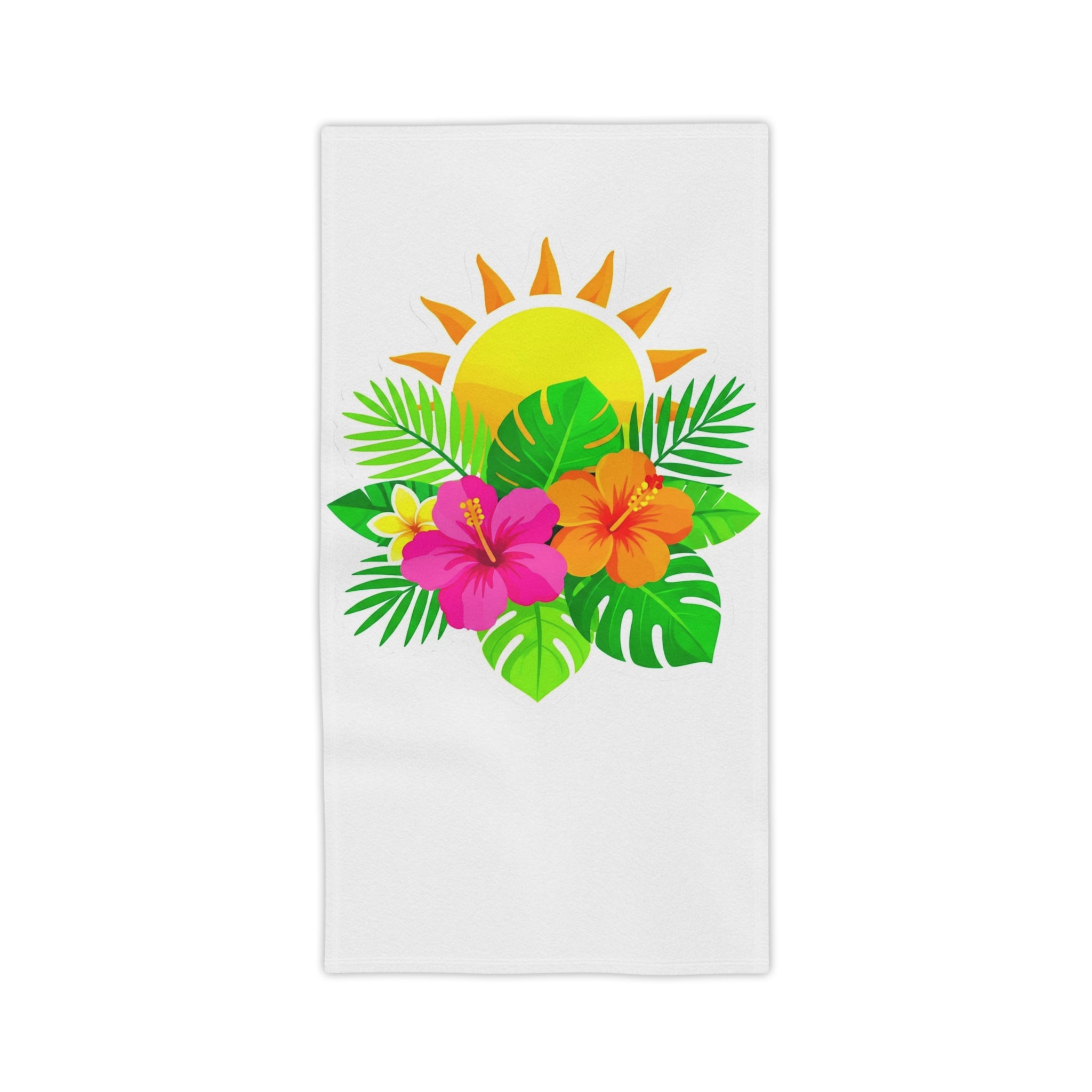 Tropical Hibiscus Sun Beach Towel