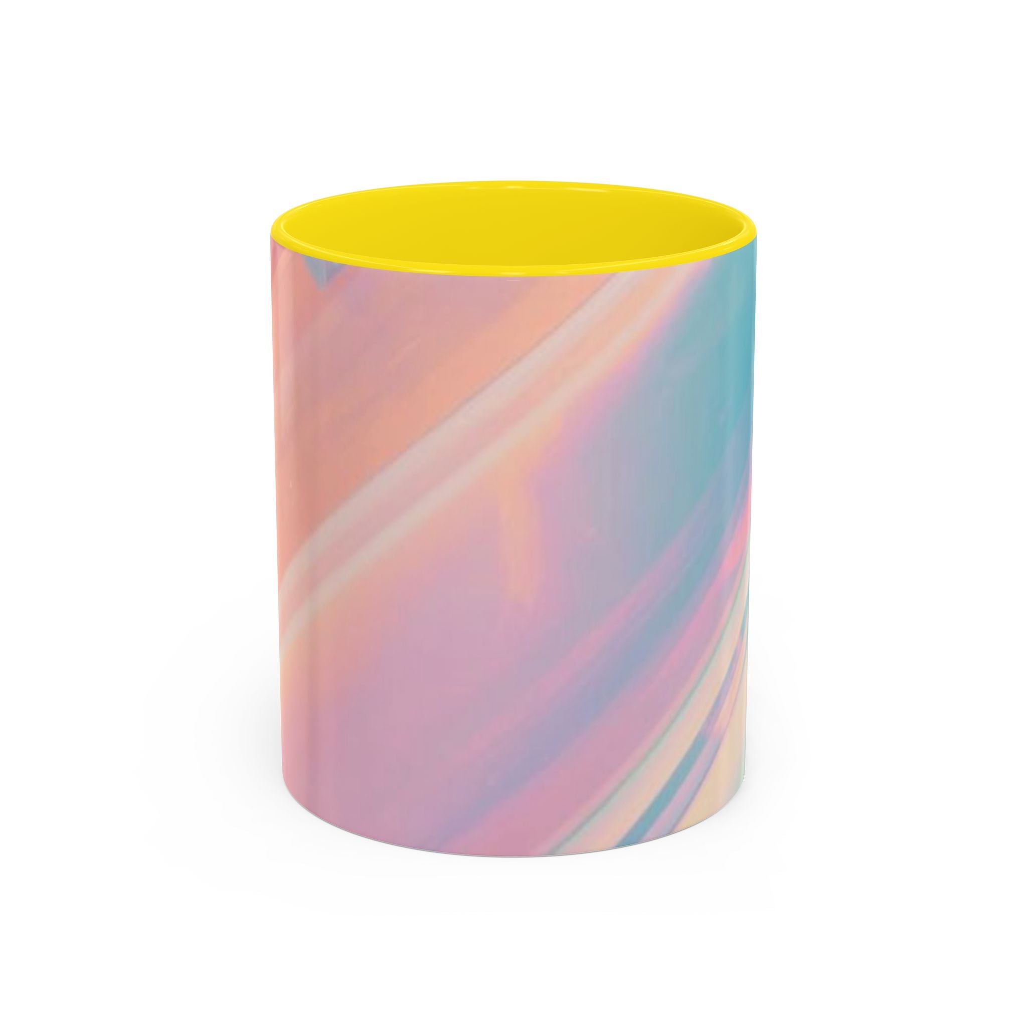 Pastel Marble Accent Coffee Mug – Iridescent Swirl 11/15oz