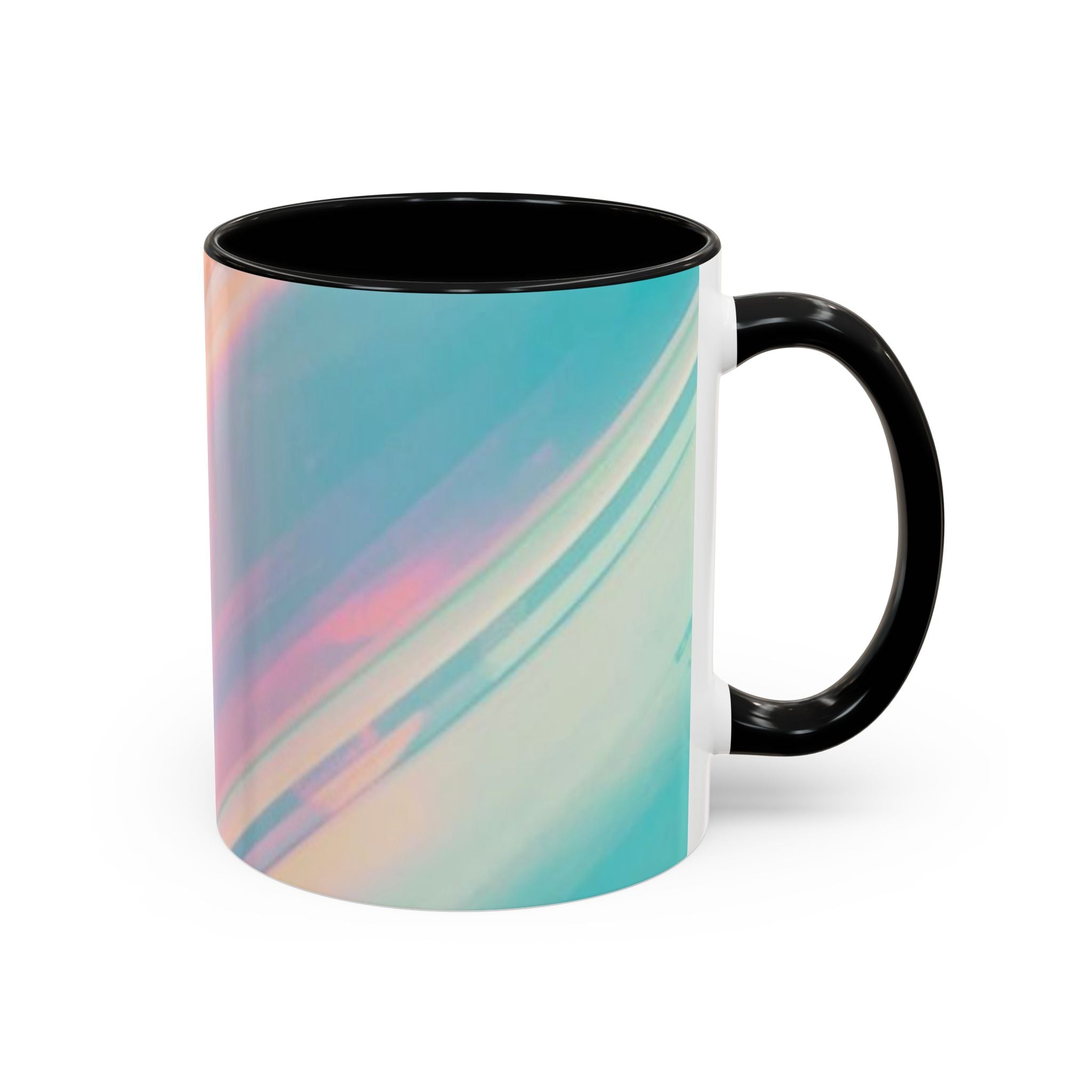 Pastel Marble Accent Coffee Mug – Iridescent Swirl 11/15oz