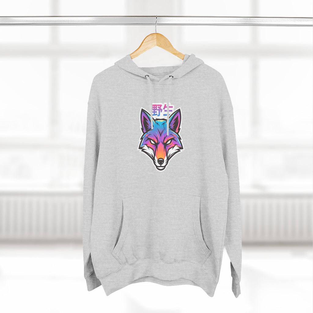 Neon Fox Hoodie — Vibrant Rainbow Fox Head Pullover