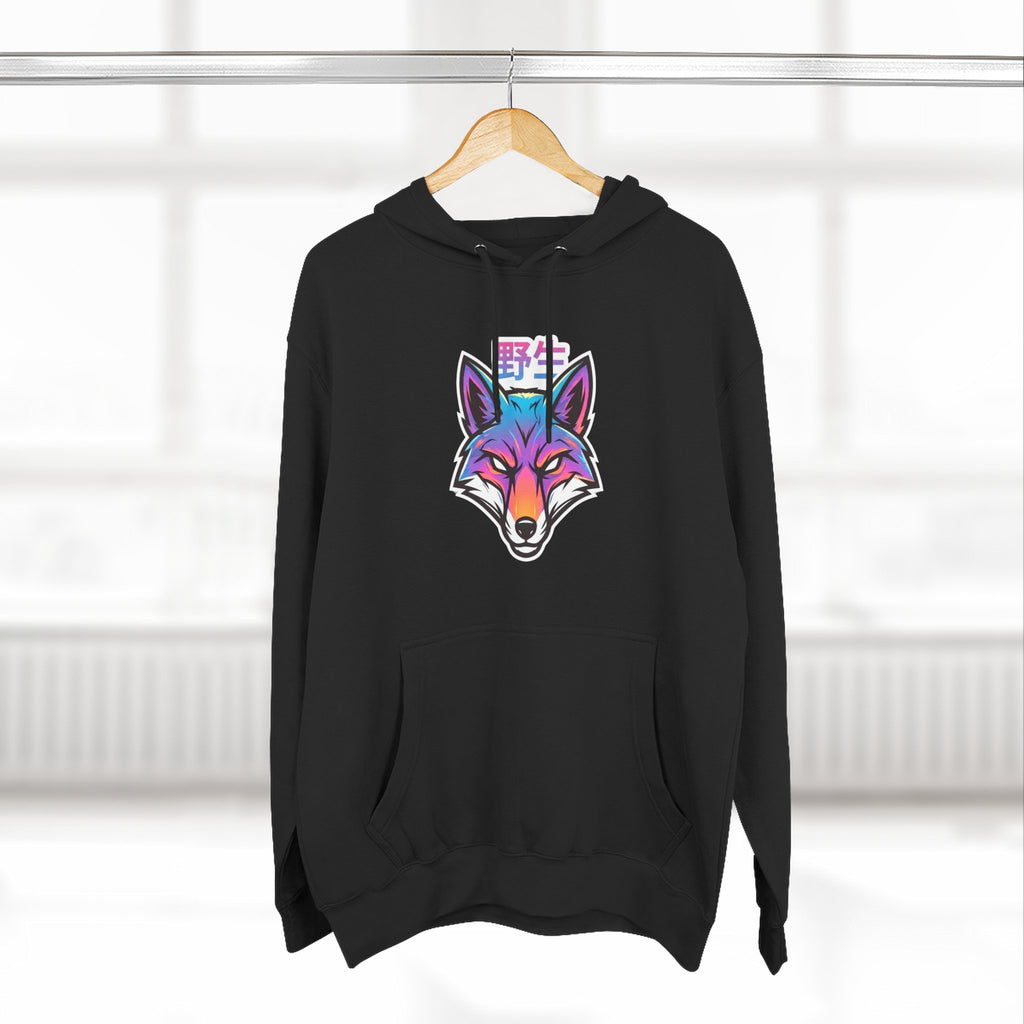 Neon Fox Hoodie — Vibrant Rainbow Fox Head Pullover