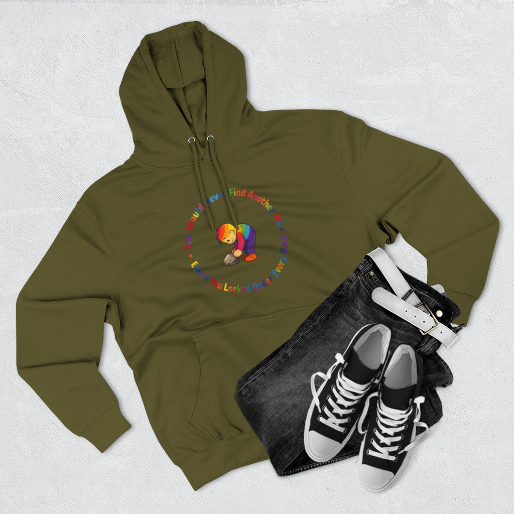 Rainbow Sloth Hoodie — “If You Wouldn’t Find Anyone, You’d Be Looked Under Every Rock” Cozy Graphic Pullover