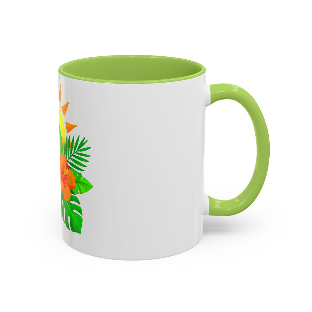 Tropical Sunrise Coffee Mug — Hibiscus Floral Travel Coffee Cup (11/15oz)