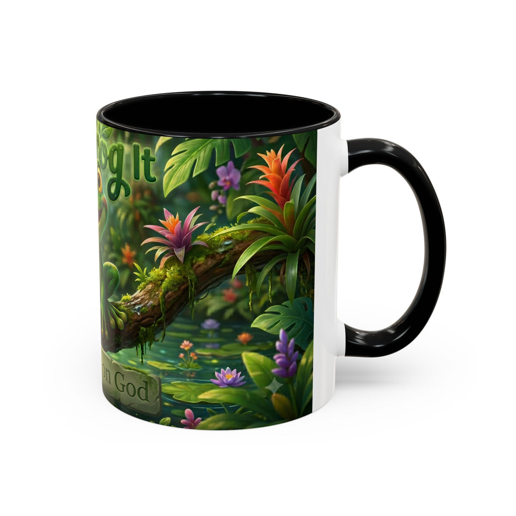 Just Frog It Coffee Mug — Faith-Inspired Cute Frog Accent Mug (11/15oz)