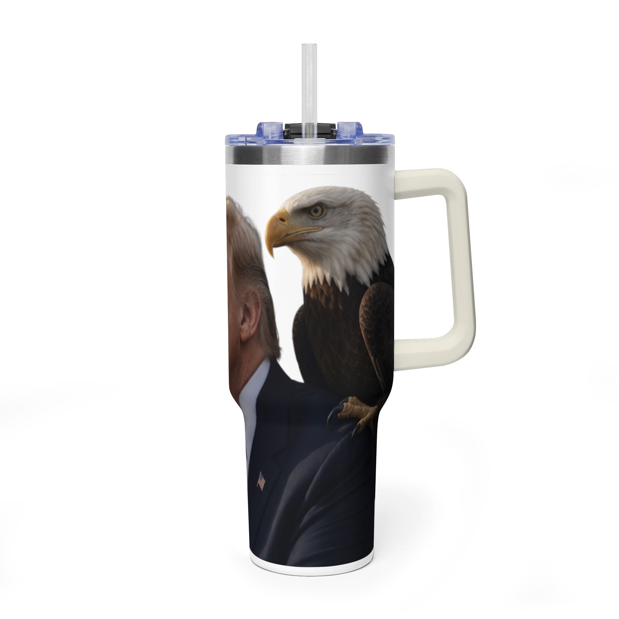 40oz Vacuum Tumbler — Thoughtful Portrait Travel Mug