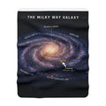 Milky Way Galaxy Sherpa Blanket — 'The Milky Way Galaxy' Map with Earth Arrow