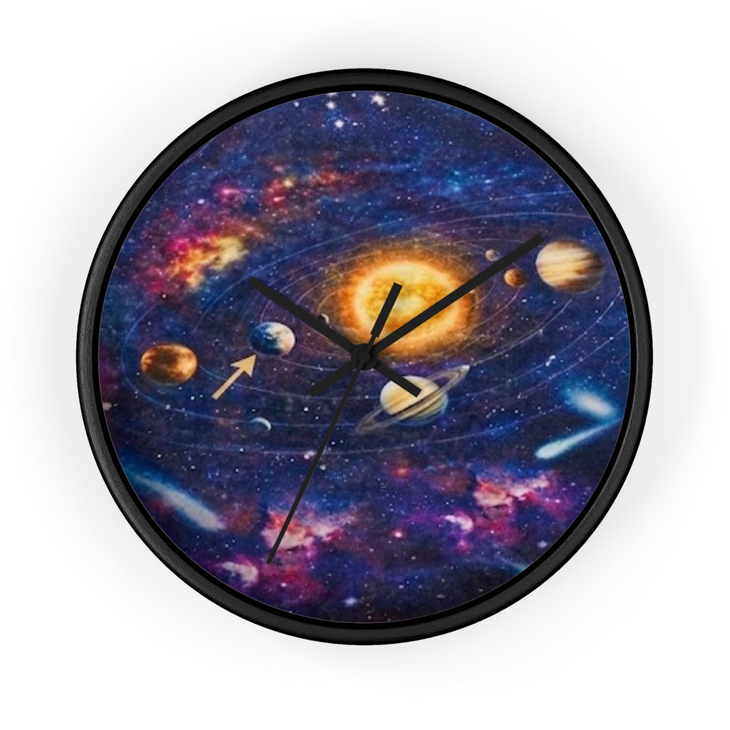 Galaxy Solar System Wall Clock — Decorative Space-Themed Clock for Kids & Sci‑Fi Fans