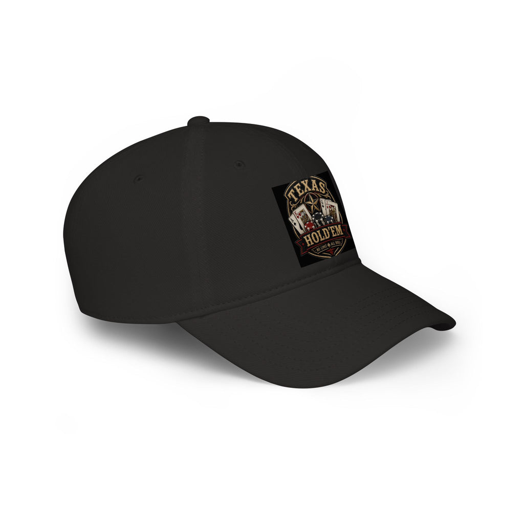 Texas Hold'em Baseball Cap — Poker Cards & Chips Low Profile Hat