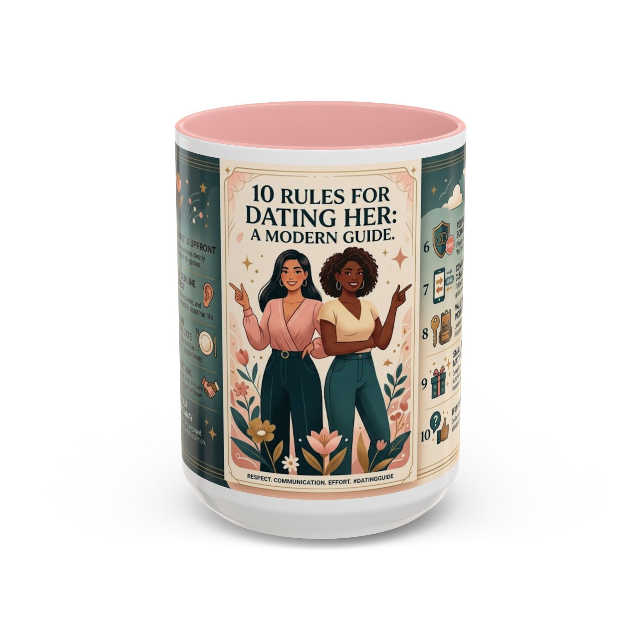 Coffee Mug - “10 Rules for Dating Her: A Modern Guide” Accent Ceramic Mug
