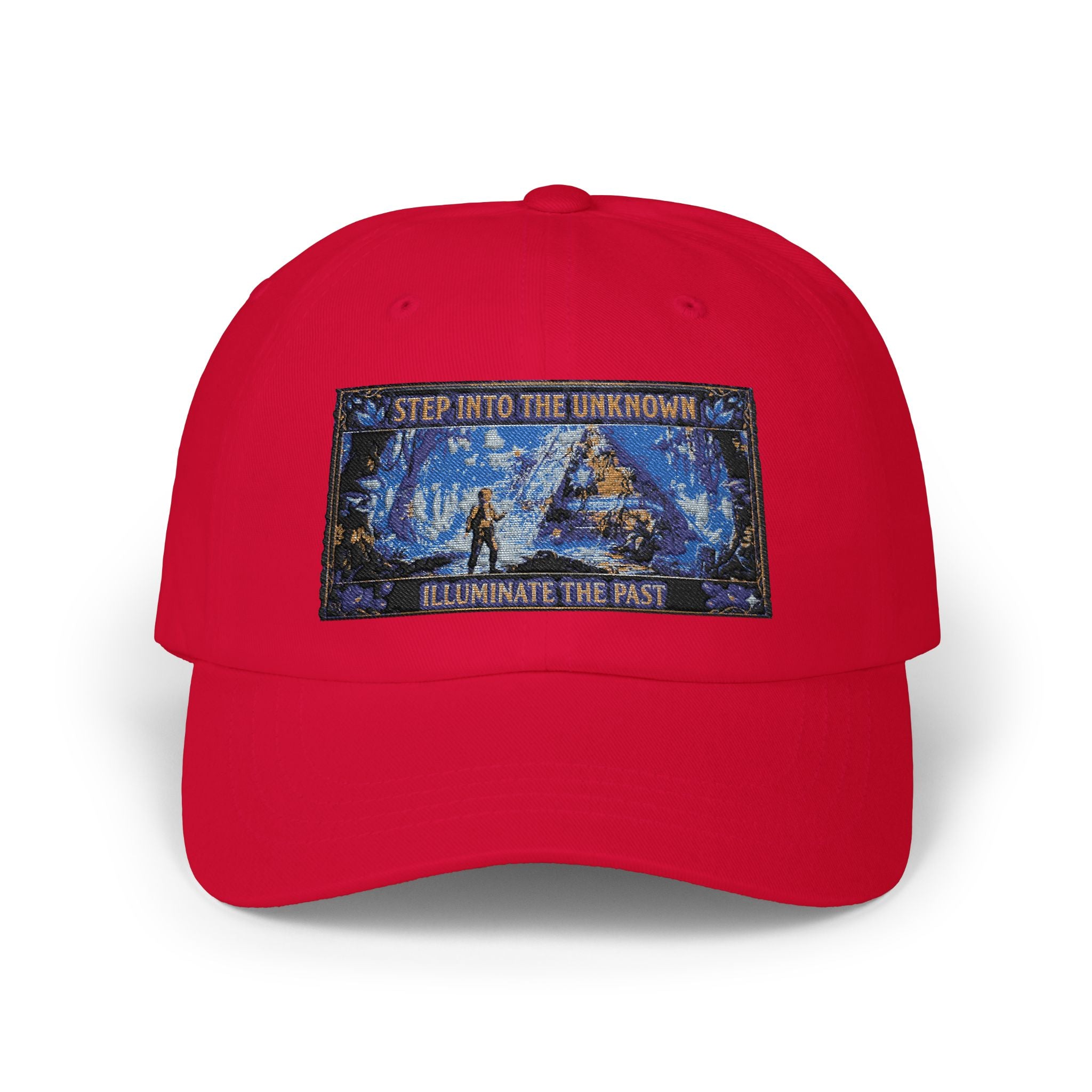 Dad Cap – 'Step Into the Unknown, Eliminate the Past' Adventure Embroidered Hat