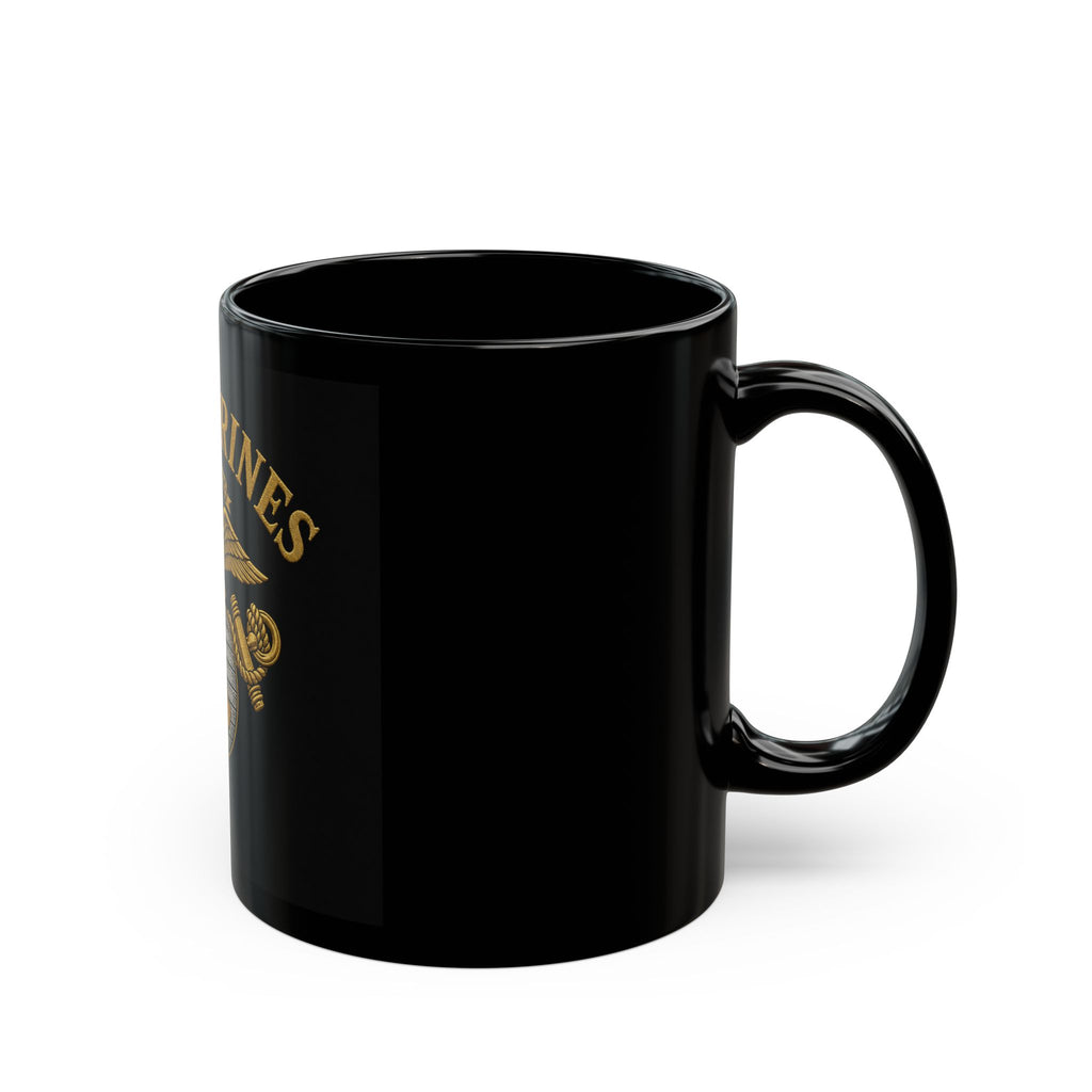 U.S. Marines Emblem Mug — Black Military Coffee Cup (11oz & 15oz)