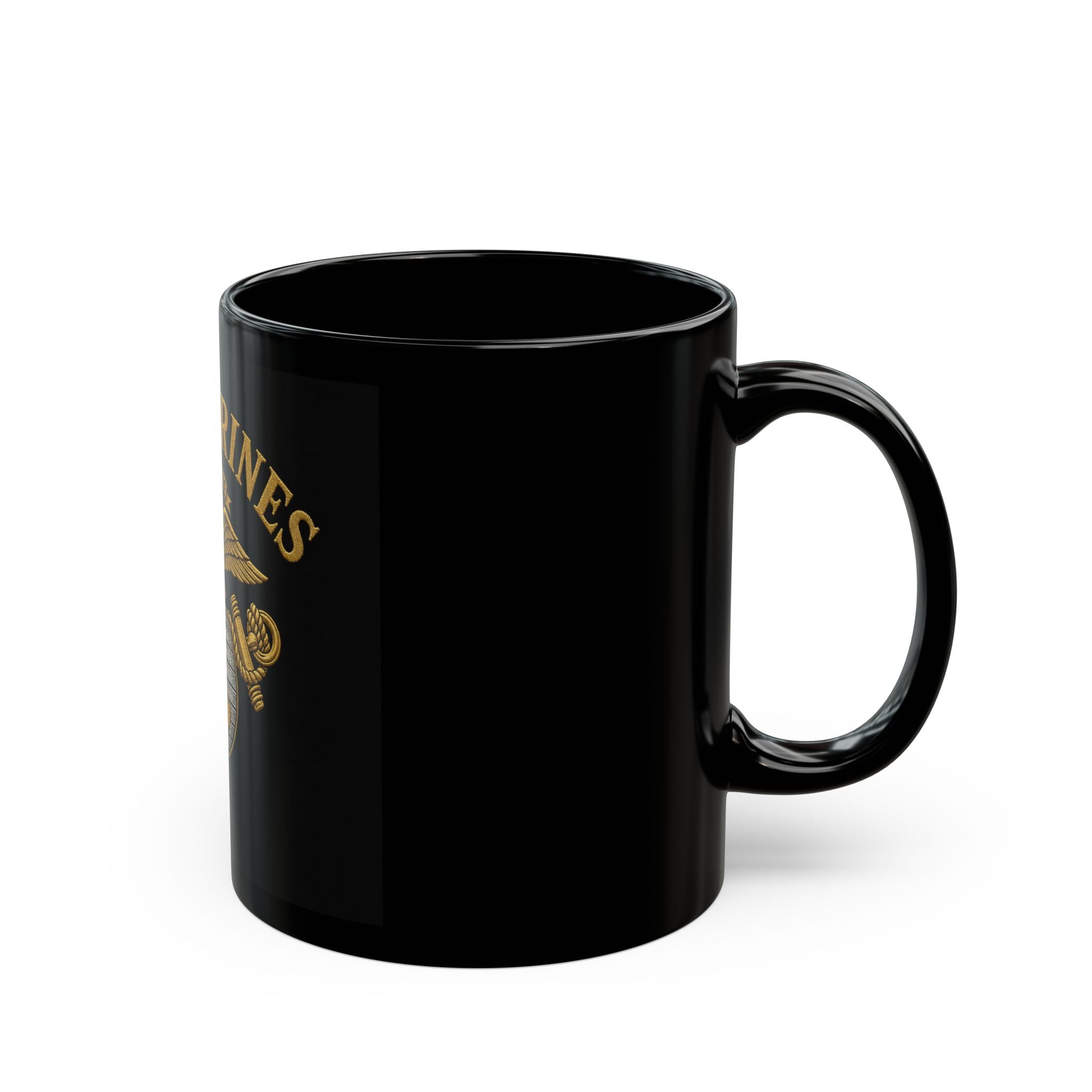 U.S. Marines Emblem Mug — Black Military Coffee Cup (11oz & 15oz)