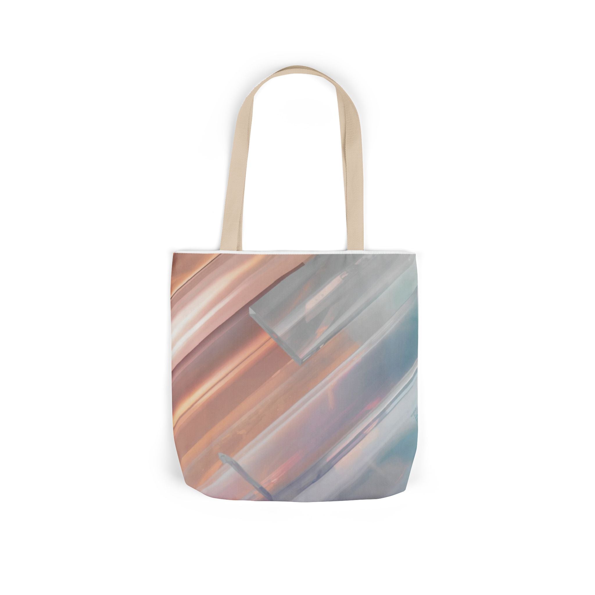 Abstract Pastel Brushstroke Canvas Tote — Artistic Watercolor Shoulder Bag