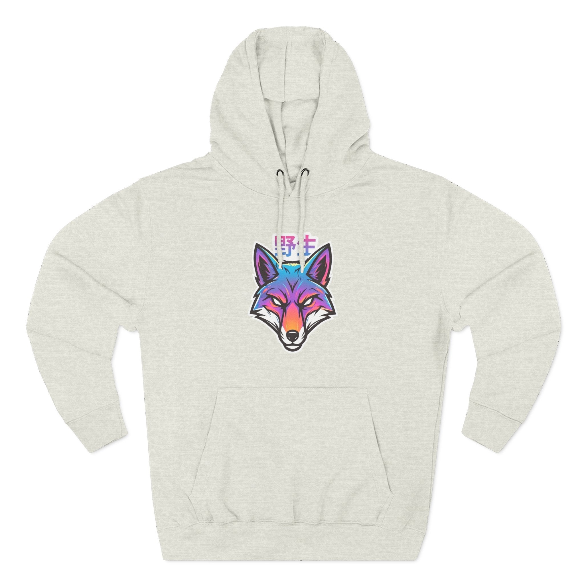 Neon Fox Hoodie — Vibrant Rainbow Fox Head Pullover