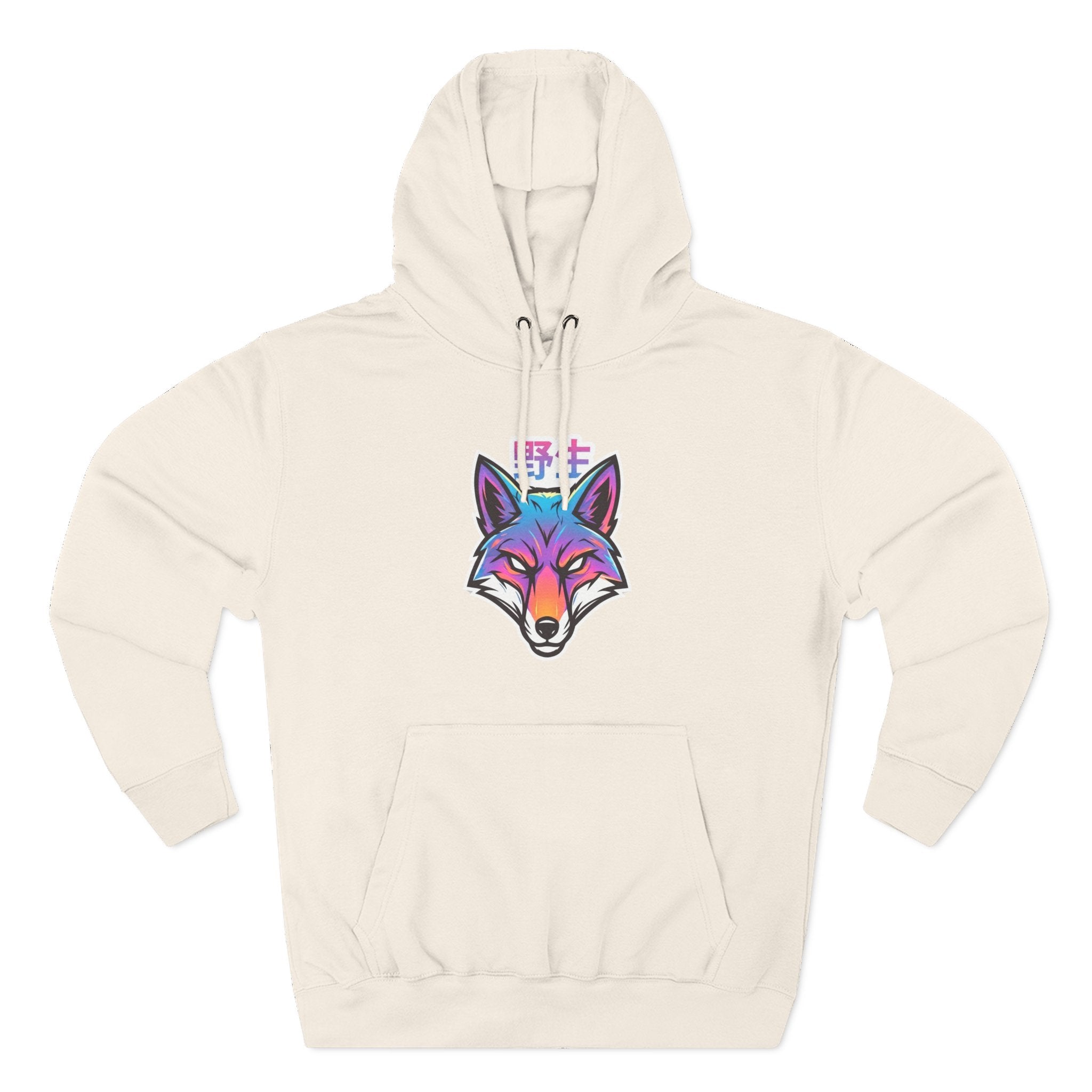 Neon Fox Hoodie — Vibrant Rainbow Fox Head Pullover