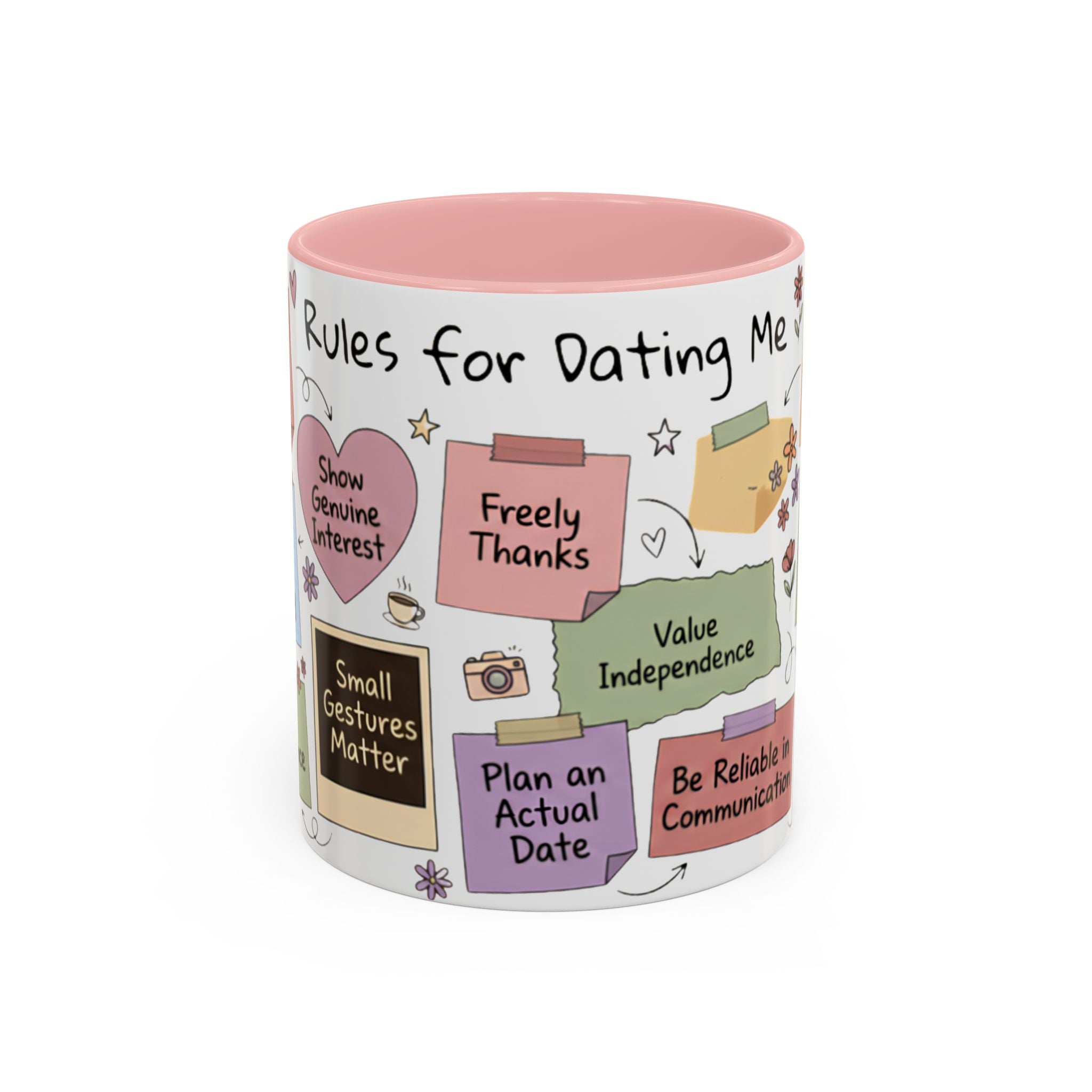 Coffee Mug — 'Rules for Dating Me' Cute Advice Graphic Mug (11/15oz)