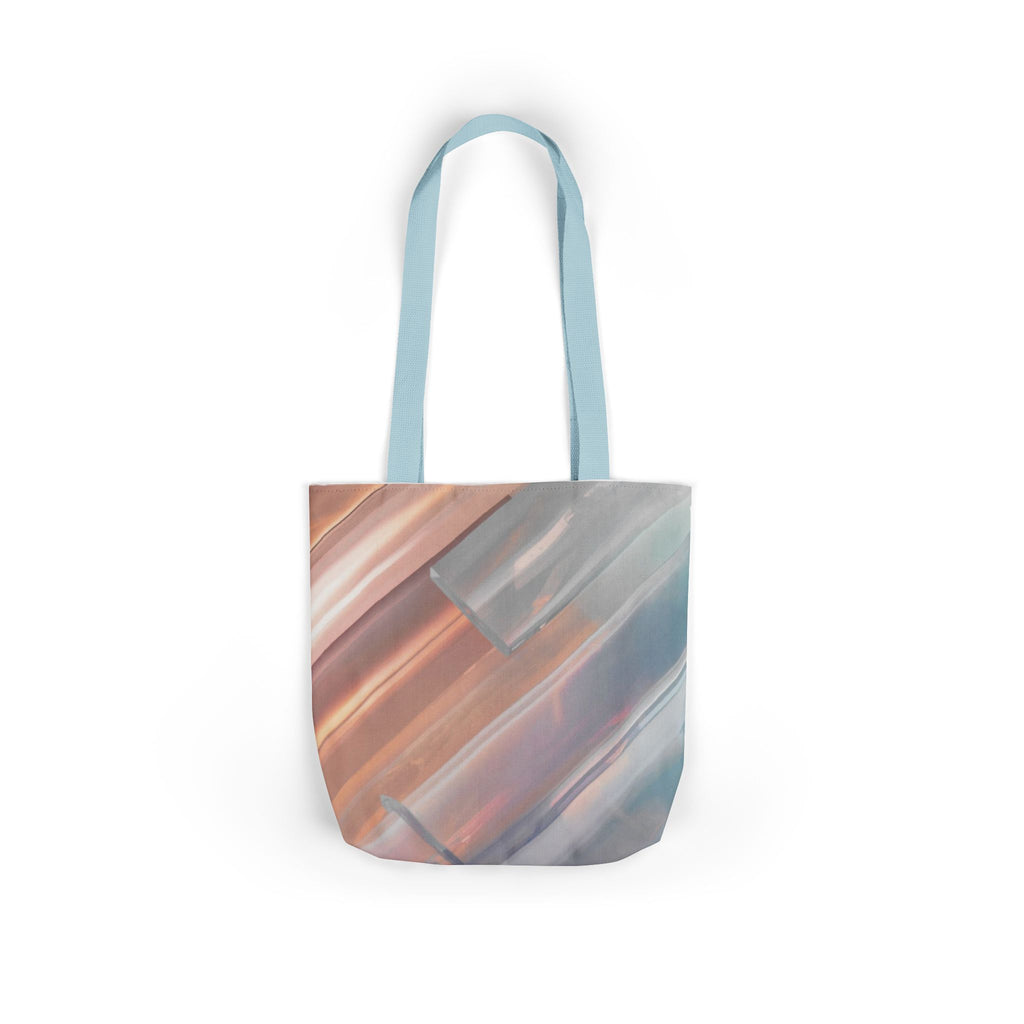 Abstract Pastel Brushstroke Canvas Tote — Artistic Watercolor Shoulder Bag