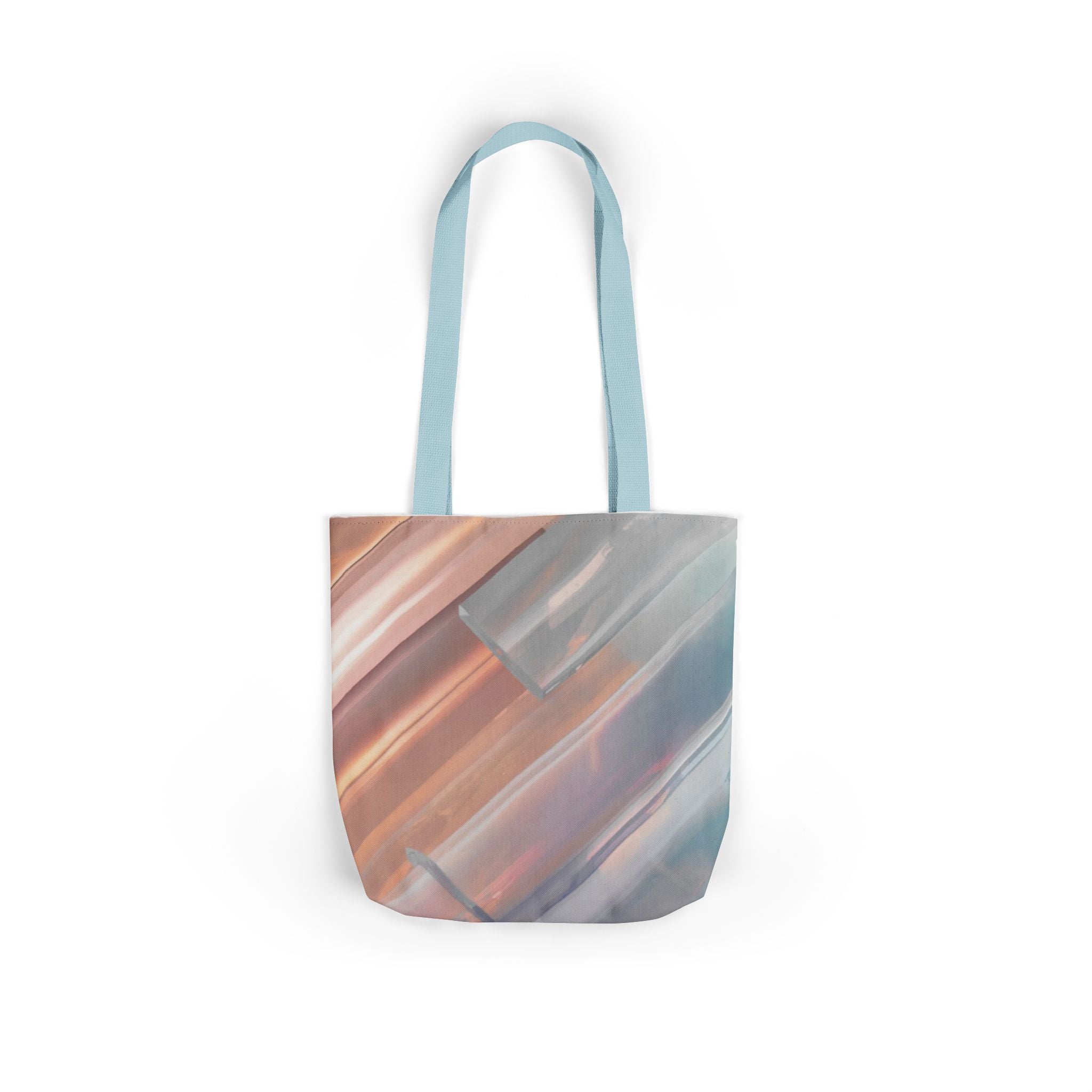 Abstract Pastel Brushstroke Canvas Tote — Artistic Watercolor Shoulder Bag