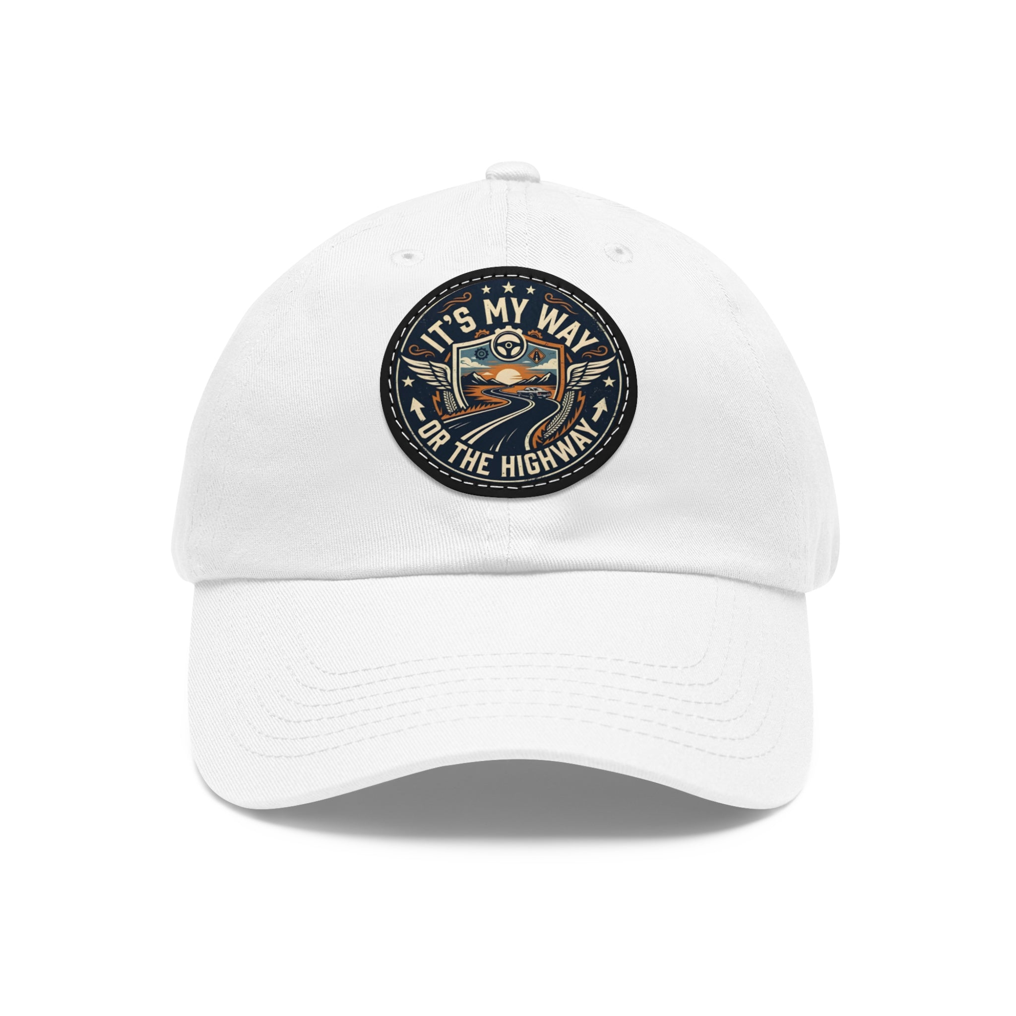 Trucker Dad Hat — 'It's My Way or the Highway' Leather Patch Cap