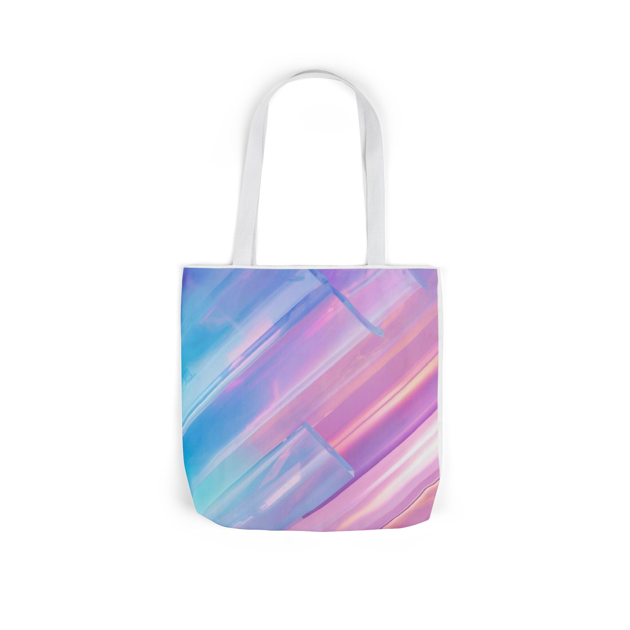 Pastel Brushstroke Canvas Tote — Colorful Abstract Shoulder Bag