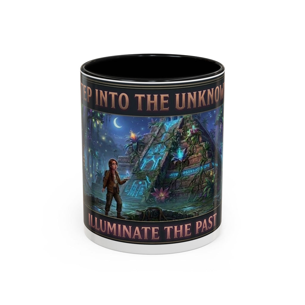 Mystical Adventure Coffee Mug — "Step Into the Unknown, Illuminate the Past"