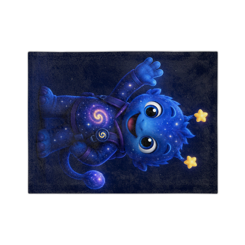 Galaxy Baby Plush Blanket — Cute Starry Monster Velveteen Throw for Kids