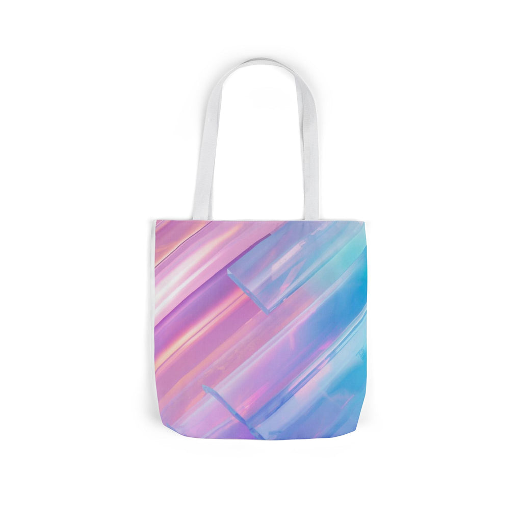 Pastel Brushstroke Canvas Tote — Colorful Abstract Shoulder Bag