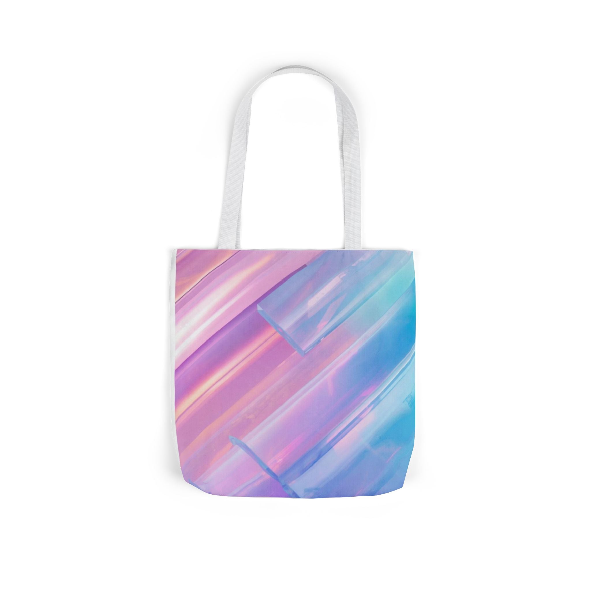 Pastel Brushstroke Canvas Tote — Colorful Abstract Shoulder Bag