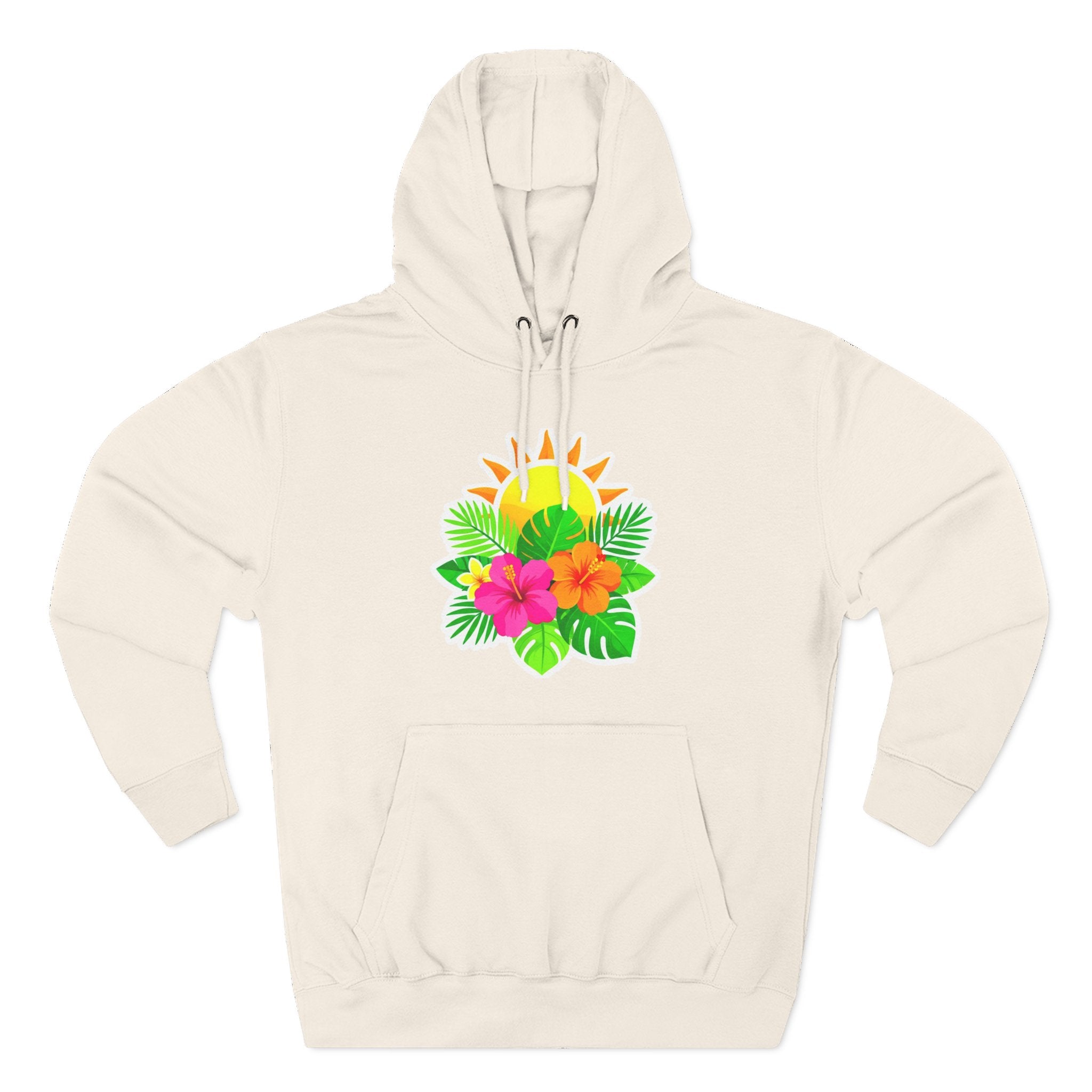 Tropical Hibiscus Hoodie — Sun & Palm Floral Pullover