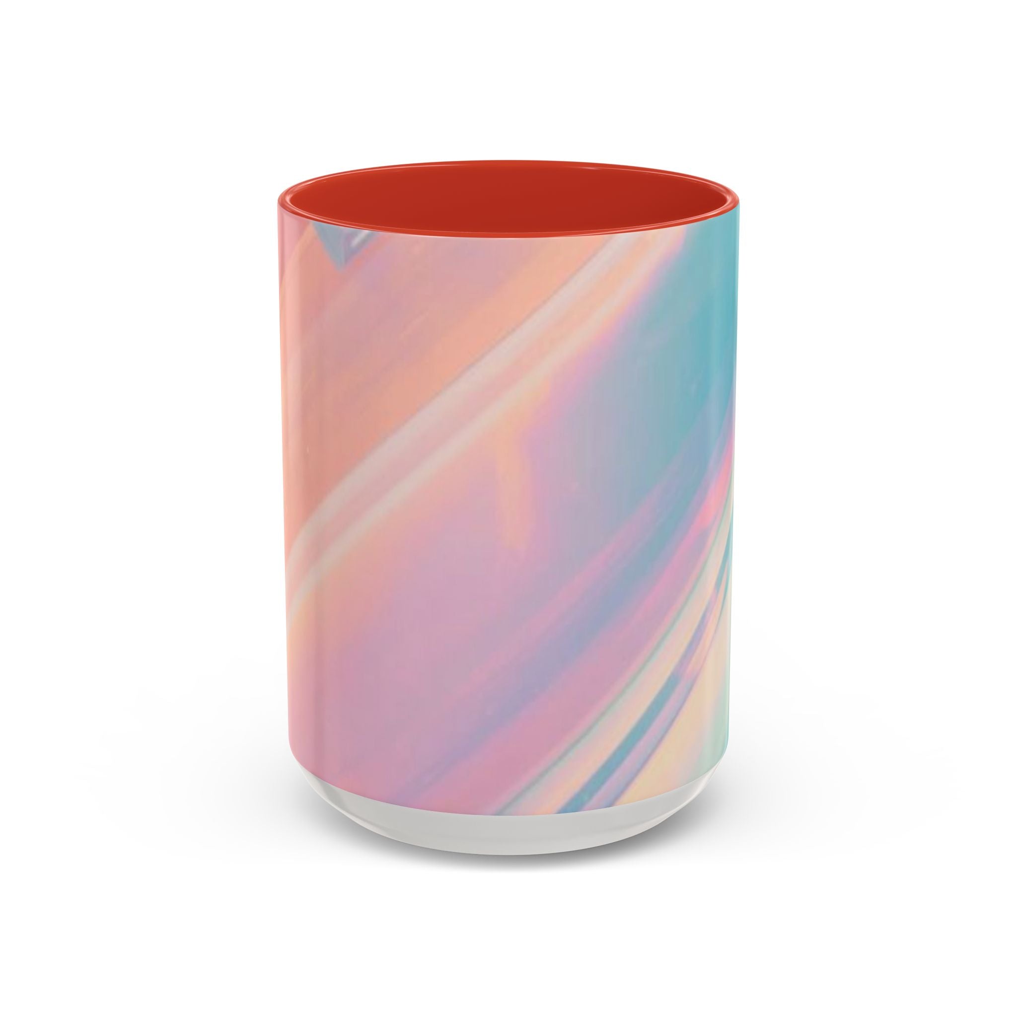 Pastel Marble Accent Coffee Mug – Iridescent Swirl 11/15oz