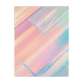 Pastel Prism Velveteen Blanket — Soft Microfiber Throw with Abstract Gradient Design