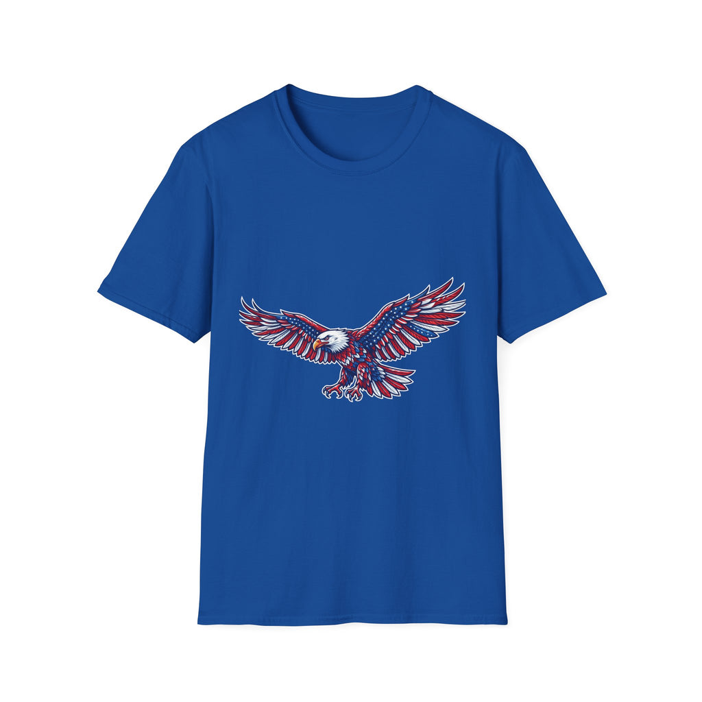 Patriotic Eagle T-Shirt — Red White & Blue Flying Eagle Tee