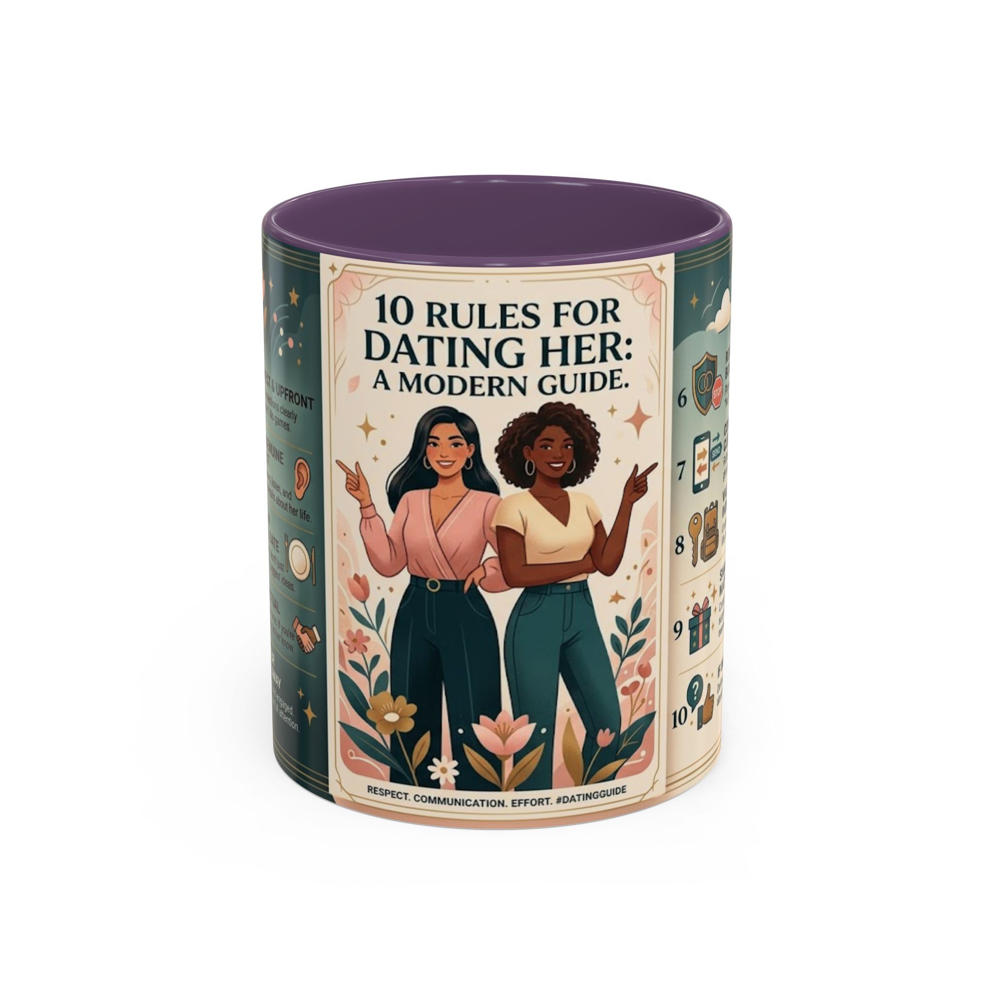 Coffee Mug - “10 Rules for Dating Her: A Modern Guide” Accent Ceramic Mug