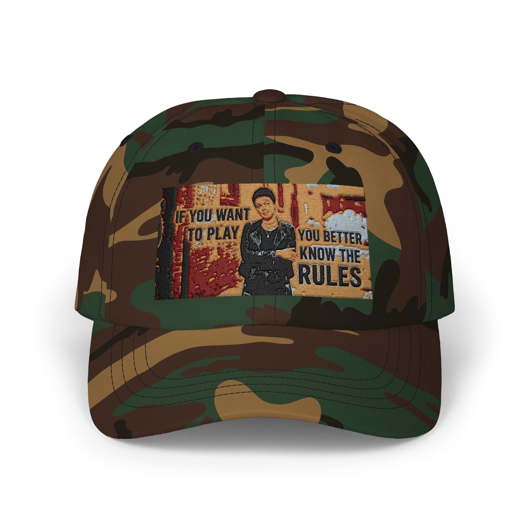 Dad Cap – "You Want to Play? You Better Know the Rules" Vintage Street Art Embroidered Hat