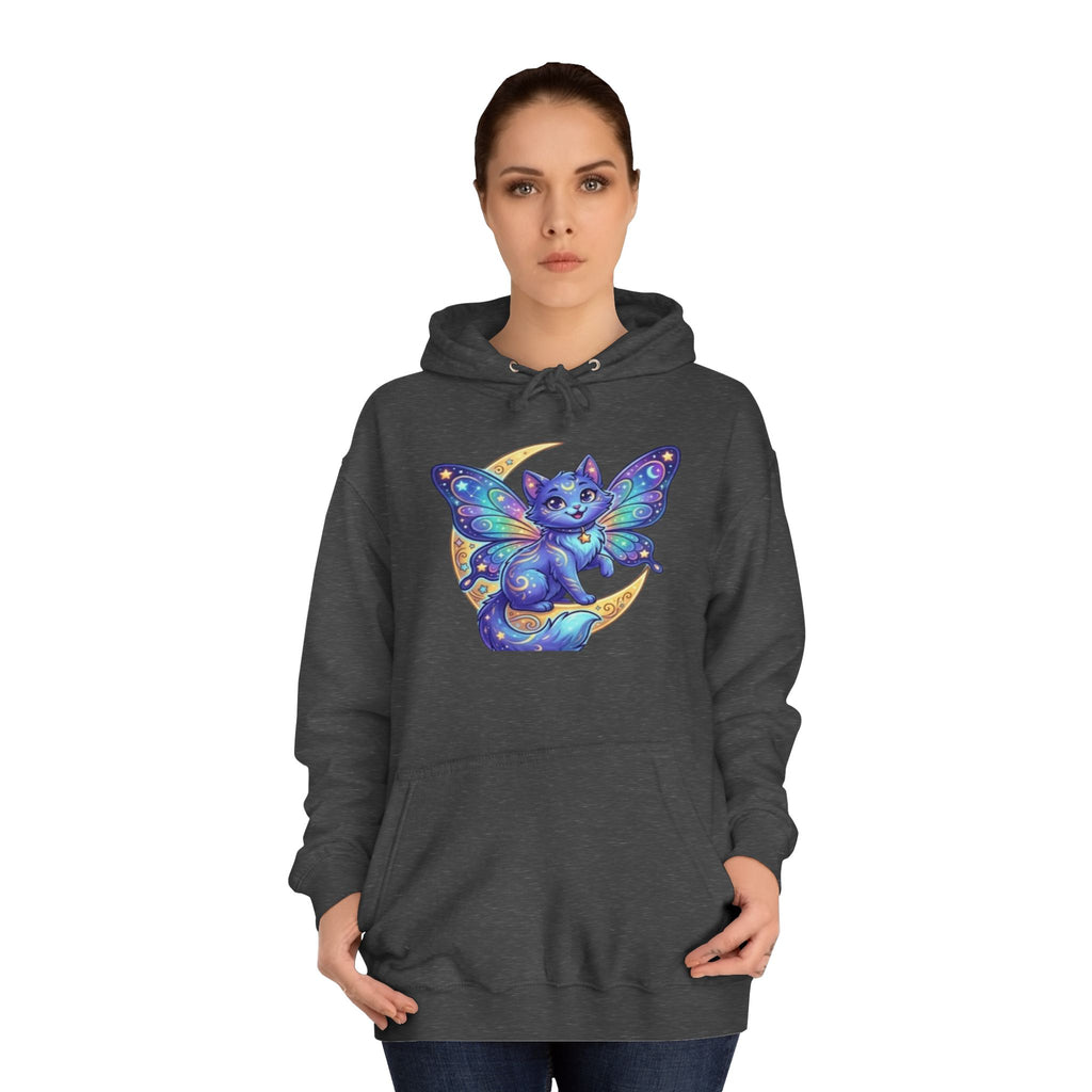 Butterfly Cat Hoodie — Cosmic Purple Kitty Graphic Pullover